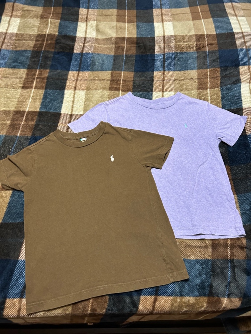 Ralph Lauren Kids Short Sleeve Tee - Brown & Lavender